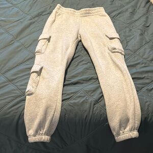 Kids Gray Cargo Joggers